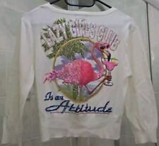 BRAND NEW SIREN CARDIGAN IVORY WITH LARGE SEQUIN DESIGN SIZE 8 STUNNING RARE