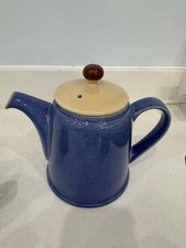 Denby Juice Large 2 Pint Teapot Blue Berry, Yellow Lemon Outer Apple Green Inner