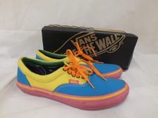 Vans Off The Wall Pink Blue Yellow Trainers Size 9 US 10 (Haw)