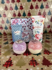 Cath Kidston Tin Sewing Picnic Basket Cottage Patchwork Vintage Floral vgc