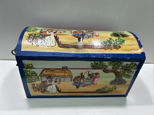 Vintage wooden hand - vintage, painted
