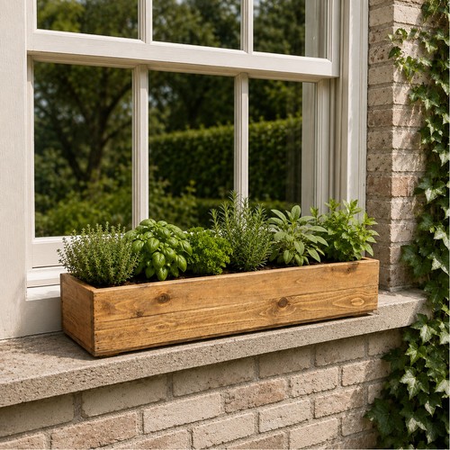 Wooden window box - wooden,