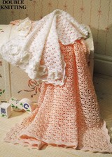 BABY GIRLS/BOYS PRAM COVER~SHAWL CROCHET PATTERN~SIZE 42 X 42"     (D22)