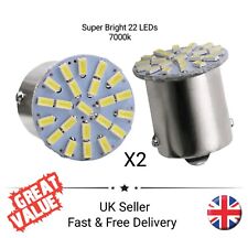 2x Super Bright White 12v BA15s Light Bulbs 22 SMD LED Motorhome Boat Caravan