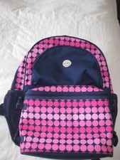 Roxy Pink-Navy Backpack With Detachable Front Bag