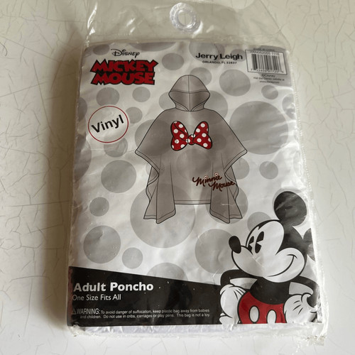 Disney adult vinyl rain poncho