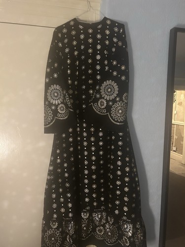 Women black gold floral - &,