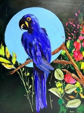 Blue macaw Original Oil