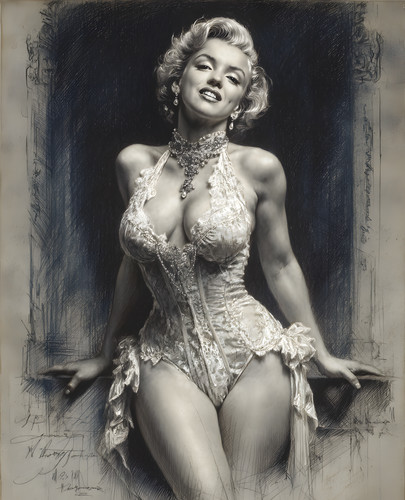 Marilyn monroe white - in,