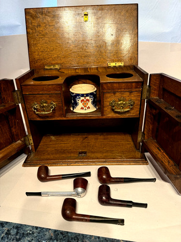 Antique smokers cabinet and - smokers,