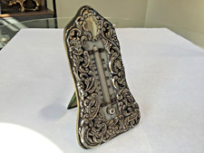 Edwardian Silver Easel Desk Thermometer Mappin & Webb Ltd London 1903