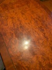 mahogany oval table good condition shines up great, great disingenuous on leg 