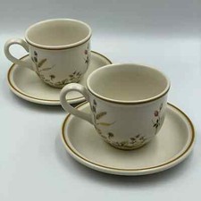 2 x St Michael Harvest Cups & Saucers  Marks & Spencer M&S