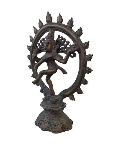 Large old heavy brass indian - old,
