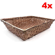 4 x Wicker Basket Hamper Bamboo Gift Basket Box Christmas Display Storage Basket