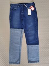 Patchwork Jeans Blue Navy