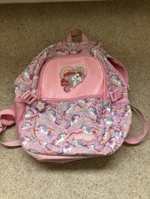 Girls Smiggle Unicorn Pink Backpack Used