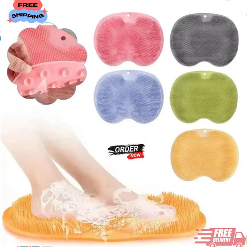 Shower foot scrubber mat back - scrubber,