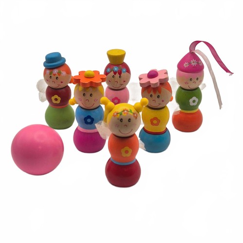Wooden fairy skittles bowling - wooden,