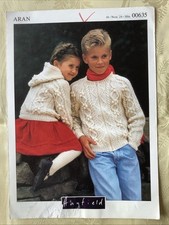 Hayfield knitting pattern 00635. Aran hoodie, zipped, 24-30" Original