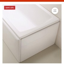 Vitra Neon Flat Bath End Panel - 750mm Wide - White RRP £153