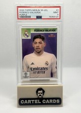 TOPPS MERLIN 2020/21 - FEDERICO VALVERDE PURPLE /25 PSA 9