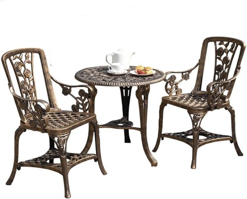 3pc garden bistro set - set, chairs