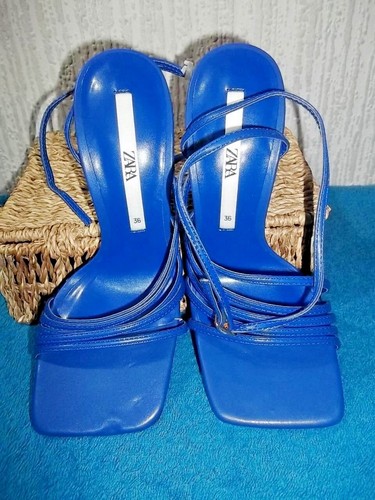 Zara blue strappy heeled - strappy,