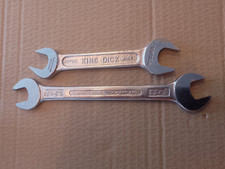 2 Open Ended KING DICK Spanners Military Crows Foot Mark A/F, W & BS