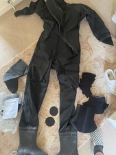 Typhoon SBS XXL Black,fitted boots,spare neoprene seals. Rescue marine use