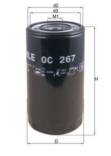 Mahle oil filter - , for