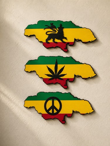 Jamaica rasta wood - jamaica, map