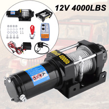 Electric 4000lbs Recovery Winch Kit ATV Trailer Truck Car DC 12V Remote Control