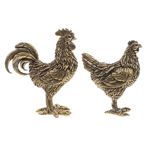 2pcs zodiac chicken sculptures - zodiac,
