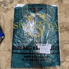 SOJANYA (Since 1958, Men's Teal Silk Blend & Churidar Pyjama XL/ Turquoise White