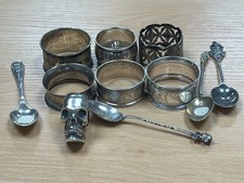 197g Mixed Lot of Hallmarked Sterling Silver  inc Skull VESTA - SCRAP or RESELL