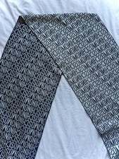 Moschino Navy & Grey Wool Scarf – Unisex | Made in Italy