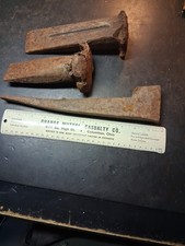 Three Vintage Heavy Steel Log