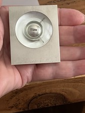 STORM Watches Vintage 90s Square Alarm Clock Silver Clear Bubble Working VGC