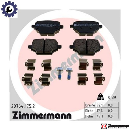 Brake pad set disc - brake,