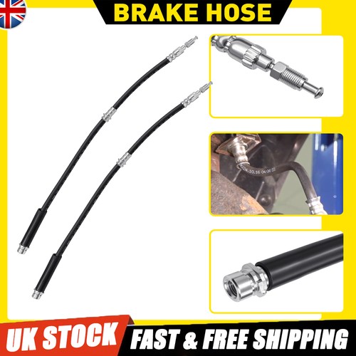 Pair front brake hose lines - front,