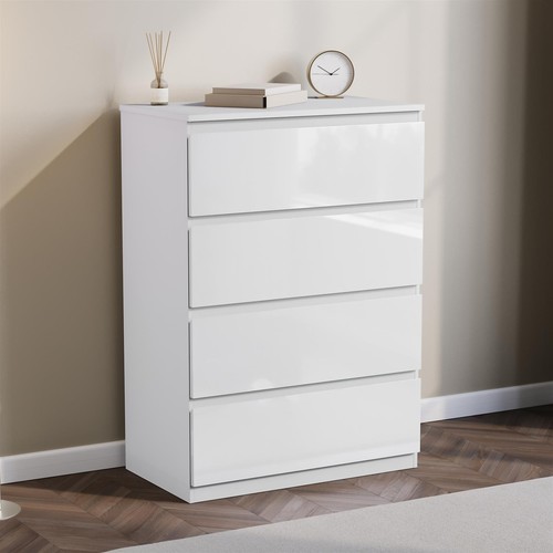 White gloss chest drawers - chest, of