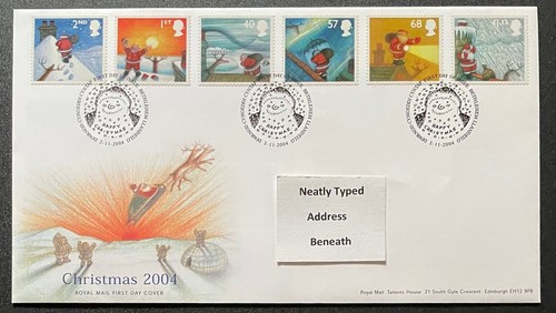 2004 christmas fdc with - 2004, fdc.