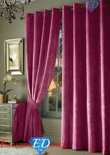 Crushed Velvet Curtains Pair
