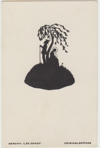 Silhouette couple nature - silhouette,