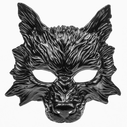 Black wild wolf - black, mask