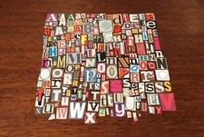 200 Paper Mixed Colour Letters Scrapbook journal Craft decoupage ephemera supply