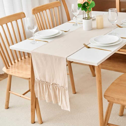 Beige shabby chic ruffled - shabby,