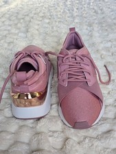 Puma Muse Satin Womens Sneakers Size 5 Rose Gold Pink 370838-08 X2 Metallic New