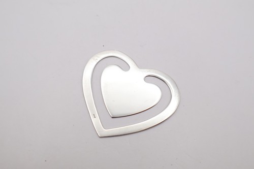 Vintage sterling silver heart - silver,
